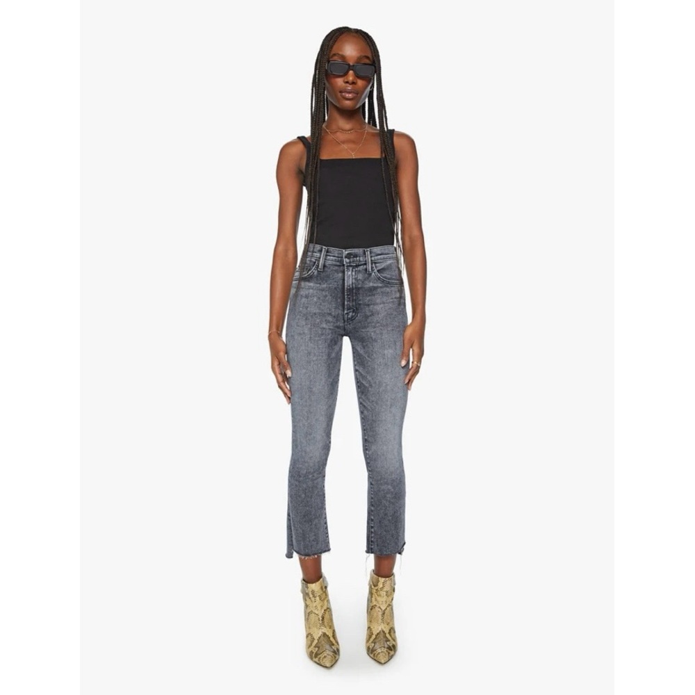 Mother The Insider Crop Step Fray Jeans Train Stops